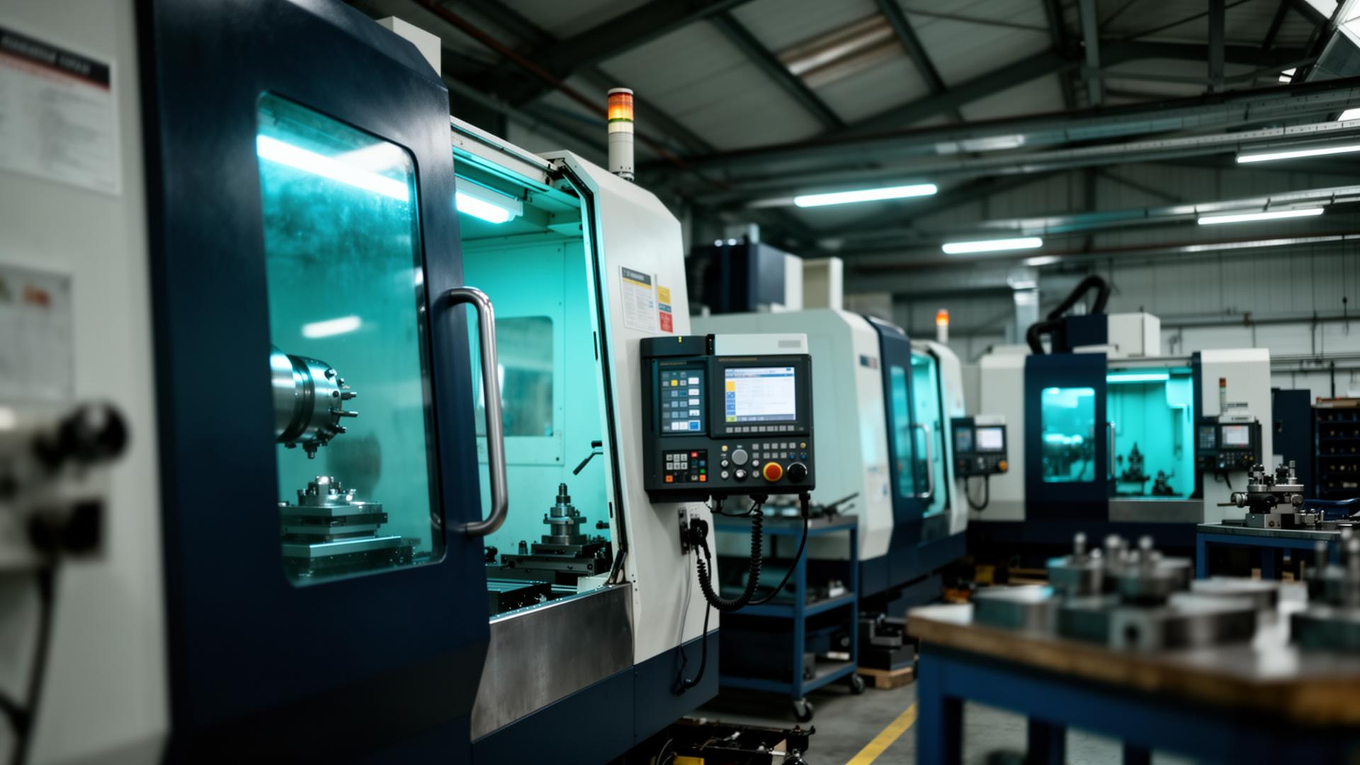 UK precision engineering workshop with CNC machines
